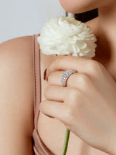 Sterling Silver White Zircon Band Ring