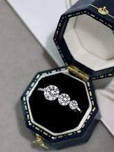 Round-Cut Three Sparkle Zircon Sterling Silver Ring