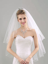 Pearl-Adorned Mid-Length Fishline Veil