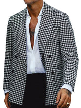 Peak Lapel Men's Blazer with Single Vent