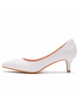 Simple Pointed Toe Kitten Heels Women's Shoes