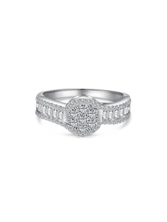 Cubic Zirconia Radiant Sparkling Wedding Band Ring