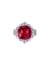 s925 Sugar Tower Ruby Engagement Ring