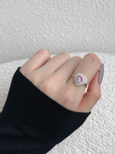 Heart Shape Pink Zircon Sterling Silver Ring