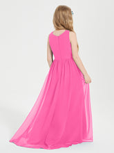 Asymmetrical Junior Bridesmaid Dresses with Scoop Neckline Azalea