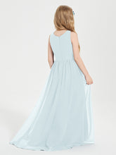 Asymmetrical Junior Bridesmaid Dresses with Scoop Neckline Mist