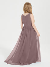 Asymmetrical Junior Bridesmaid Dresses with Scoop Neckline Vintage Mauve