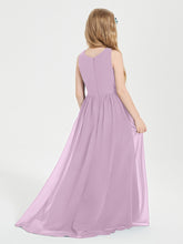Asymmetrical Junior Bridesmaid Dresses with Scoop Neckline Wisteria