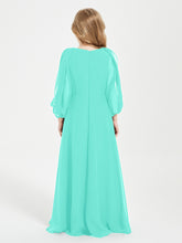 Modest Long Sleeved Junior Bridesmaid Gowns Spa
