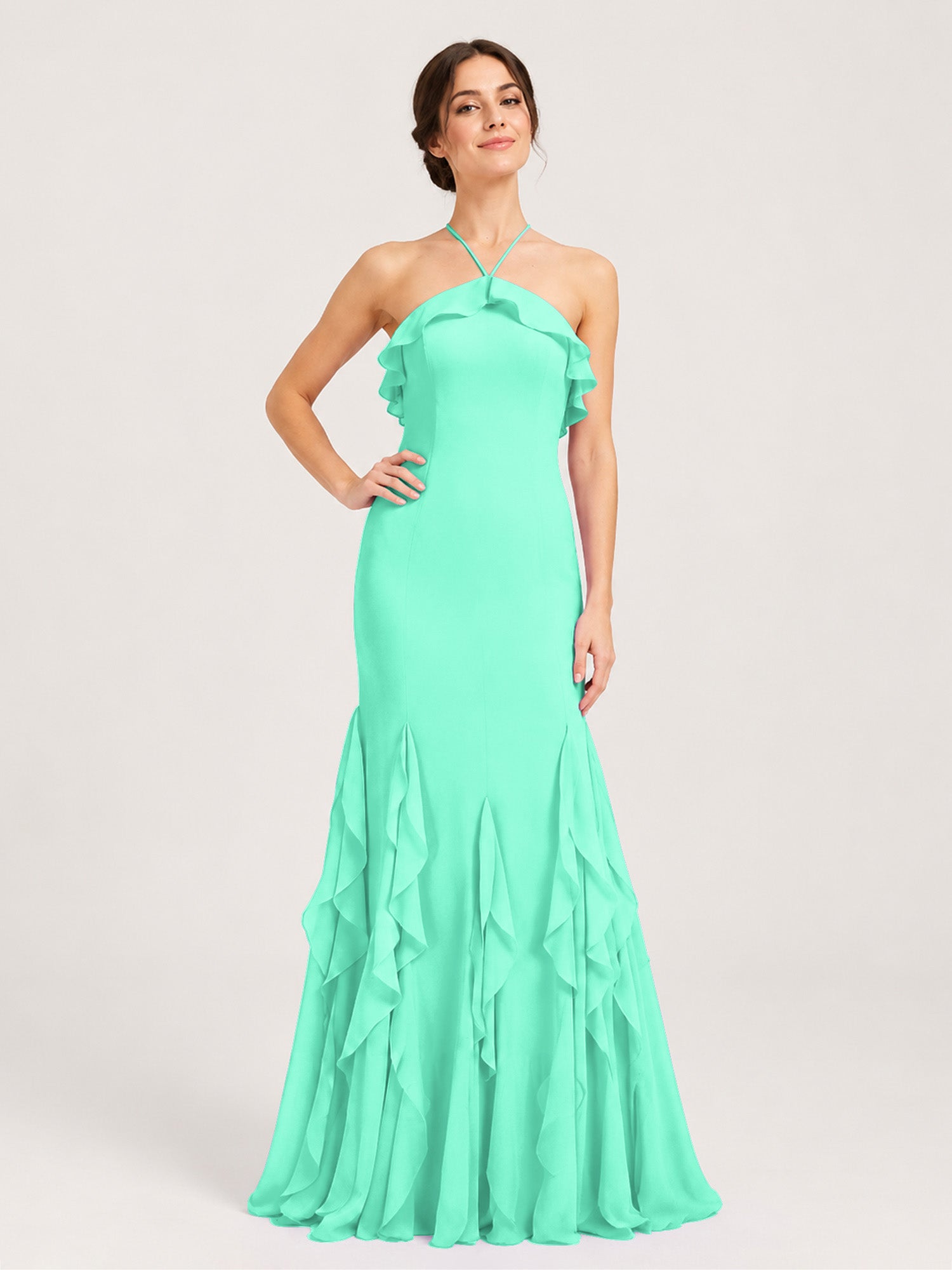 turquoise bridesmaid dresses uk Chiffon Halter Floor-length Column – BABARONI Kissprom Color:BLACK PATENT/WHITE PATENT BFCM-SL40-TO-SL70 Maddie Long Sleeve Dress Strapless 6