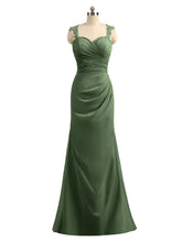 Sheah Open Back Dresses with Sweethart Olive Green
