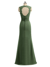 Sheah Open Back Dresses with Sweethart Olive Green