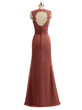 Sheah Open Back Dresses with Sweethart Terracotta
