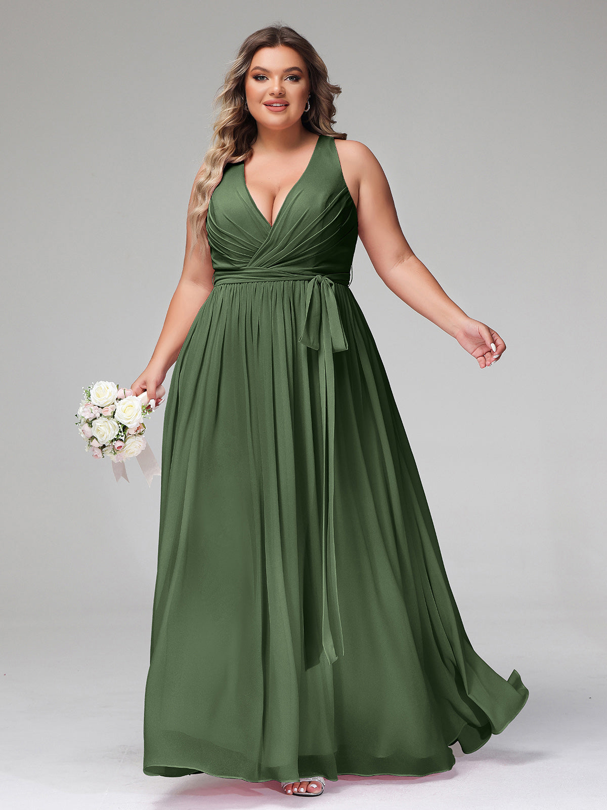 olive green bridesmaid dresses uk Green Olive Satin Bridesmaid Dress Cowl Neck Maxi with Ruched Carlyna UK 99.00