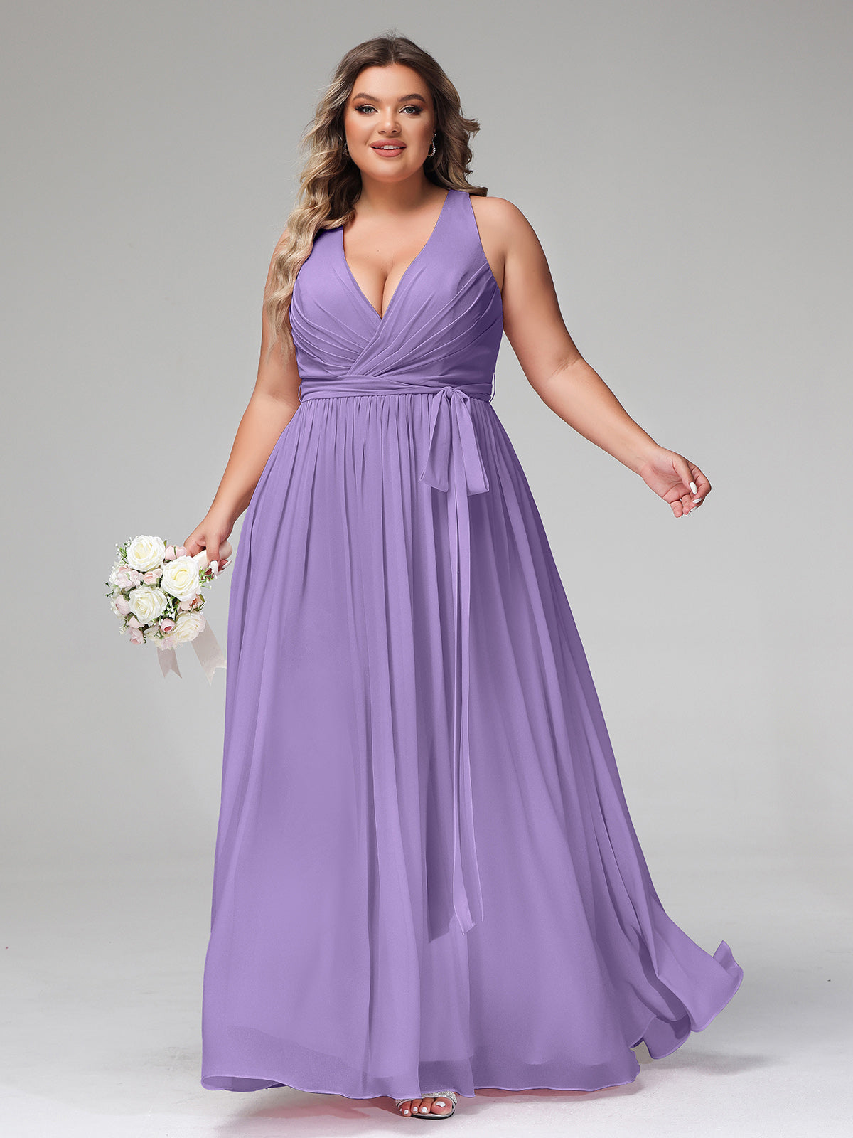 Lilac bridesmaid outlet dresses plus size