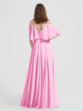 Spaghetti Strap Dresses with Flutter Sleeves Candy Pink