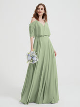 Spaghetti Strap Dresses with Flutter Sleeves Dusty Sage