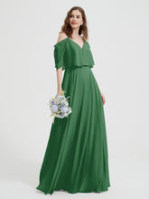 Spaghetti Strap Dresses with Flutter Sleeves Emerald