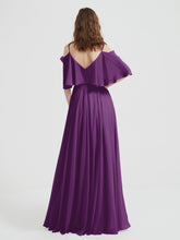Spaghetti Strap Dresses with Flutter Sleeves Grape