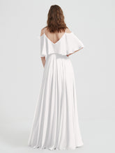 Spaghetti Strap Dresses with Flutter Sleeves Ivory