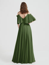 Spaghetti Strap Dresses with Flutter Sleeves Moss