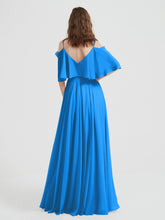 Spaghetti Strap Dresses with Flutter Sleeves Ocean Blue