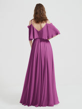 Spaghetti Strap Dresses with Flutter Sleeves Orchid