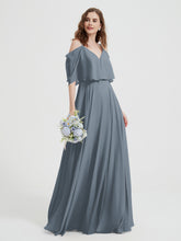 Spaghetti Strap Dresses with Flutter Sleeves Slate Blue