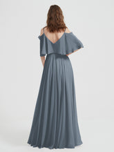 Spaghetti Strap Dresses with Flutter Sleeves Slate Blue