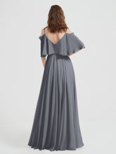 Spaghetti Strap Dresses with Flutter Sleeves Steel Grey