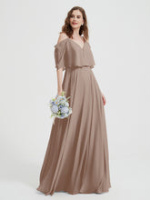 Spaghetti Strap Dresses with Flutter Sleeves Taupe