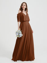 Spaghetti Strap Dresses with Flutter Sleeves Terracotta