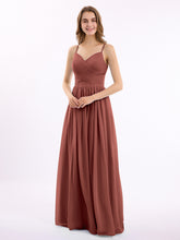 Spaghetti Strap Maxi Dress with Sweetheart Terracotta