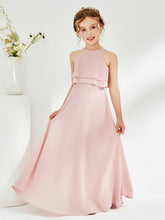 Cute Two Layers Ruffles Junior Bridesmaid Dresses Dusty Rose
