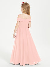 Off-the-Shoulder Dresses for Stylish Junior Bridesmaids Coral