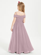 Off-the-Shoulder Dresses for Stylish Junior Bridesmaids Dusk