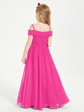 Off-the-Shoulder Dresses for Stylish Junior Bridesmaids Fuchsia