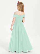 Off-the-Shoulder Dresses for Stylish Junior Bridesmaids Mint Green
