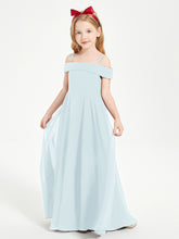 Off-the-Shoulder Dresses for Stylish Junior Bridesmaids Mist