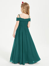 Off-the-Shoulder Dresses for Stylish Junior Bridesmaids Peacock