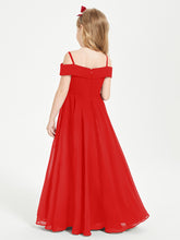 Off-the-Shoulder Dresses for Stylish Junior Bridesmaids Red