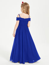 Off-the-Shoulder Dresses for Stylish Junior Bridesmaids Royal Blue