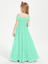 Off-the-Shoulder Dresses for Stylish Junior Bridesmaids Turquoise