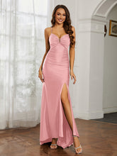 Sweetheart Rhinestone Sheath Dress With Slit Flamingo