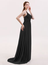 Beaded Waist Jersey Dress with Slit Plum