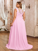 Lace Appliqued And Beaded Long Dresses Candy Pink