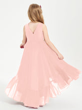 Cascading Skirt Boho Dresses for Junior Bridesmaids Coral