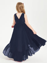 Cascading Skirt Boho Dresses for Junior Bridesmaids Dark Navy