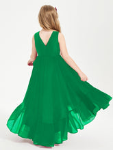 Cascading Skirt Boho Dresses for Junior Bridesmaids Emerald