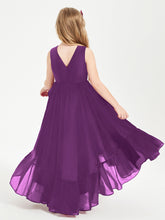 Cascading Skirt Boho Dresses for Junior Bridesmaids Grape